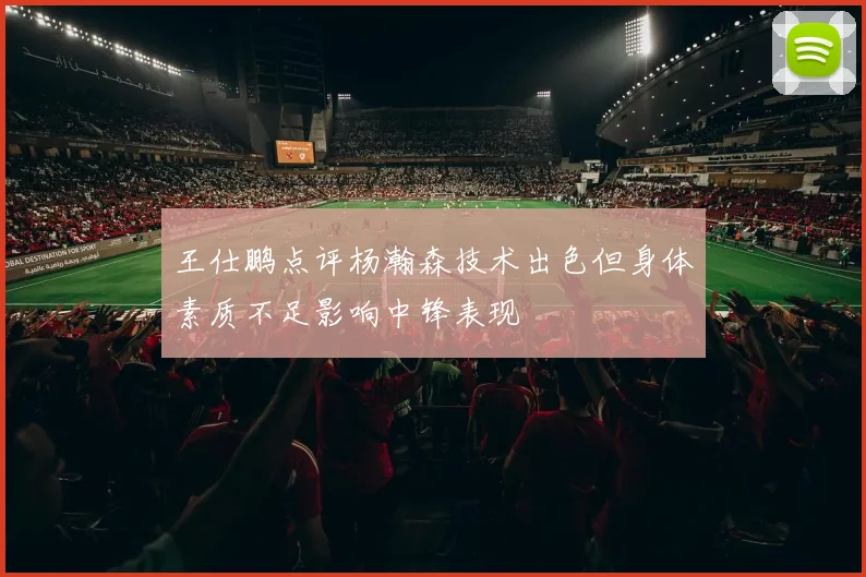 王仕鹏点评杨瀚森技术出色但身体素质不足影响中锋表现
